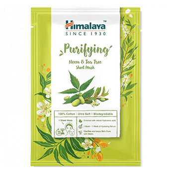 Himalaya Herbals - Arctisztító textilmaszk nim növénnyel és teafával parfüm unisex